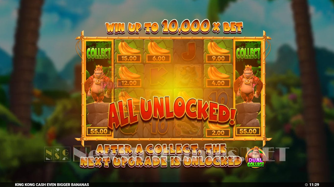 King Kong Cash Even Bigger Bananas Megaways Slot Demo Image