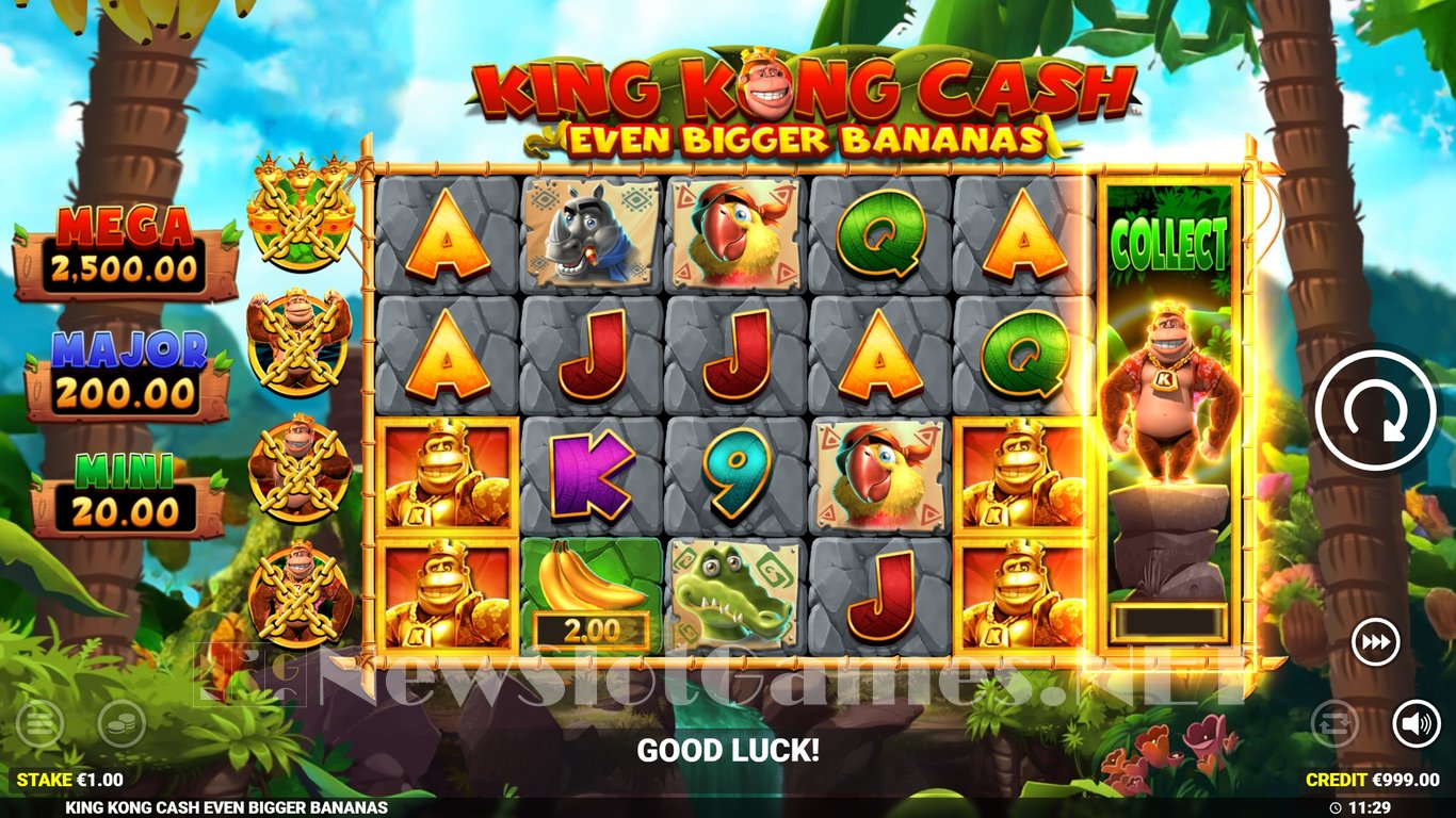 King Kong Cash Even Bigger Bananas Megaways Slot Review & Demo by ...
