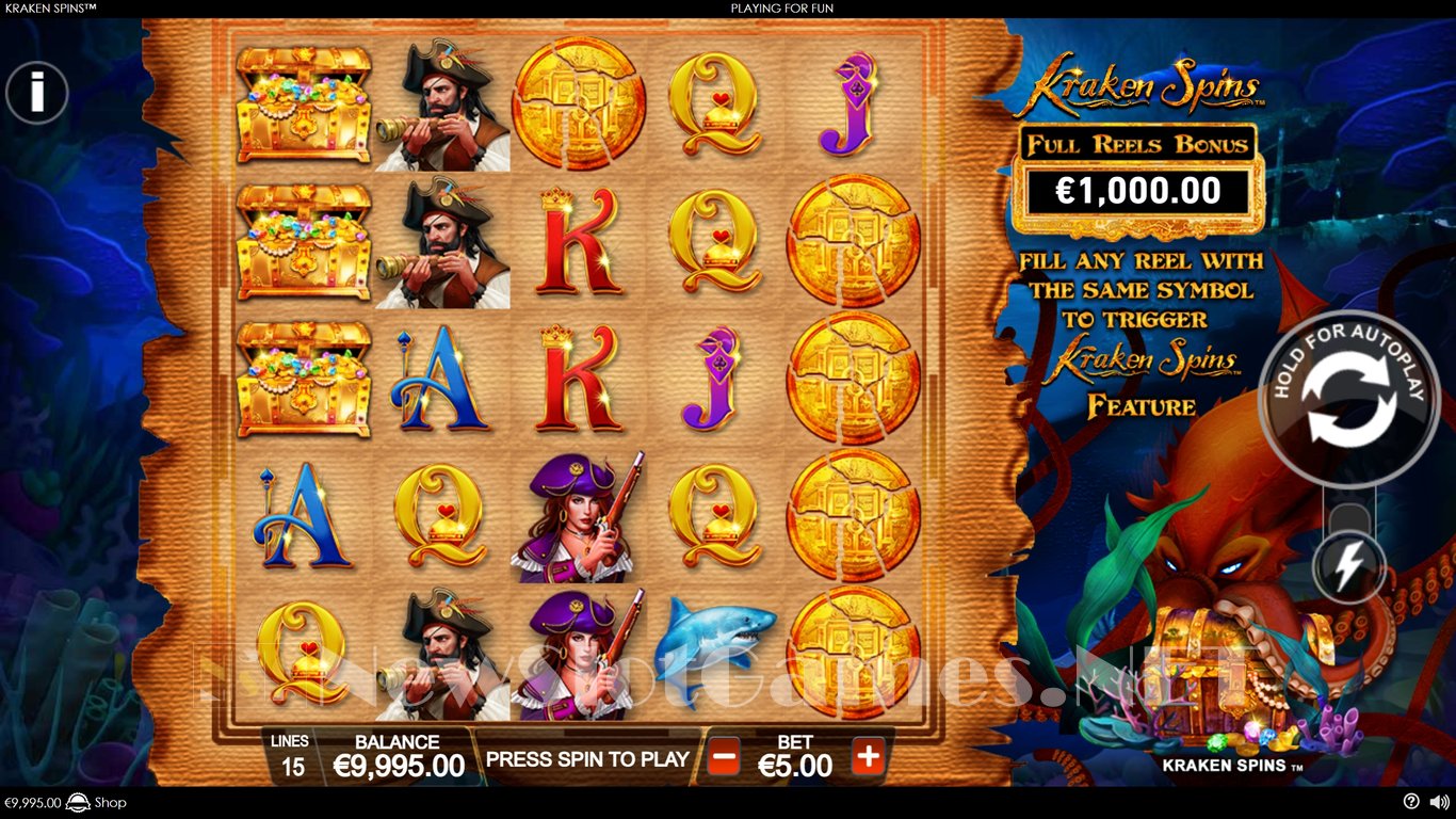 Kraken Spins Slot Demo Image