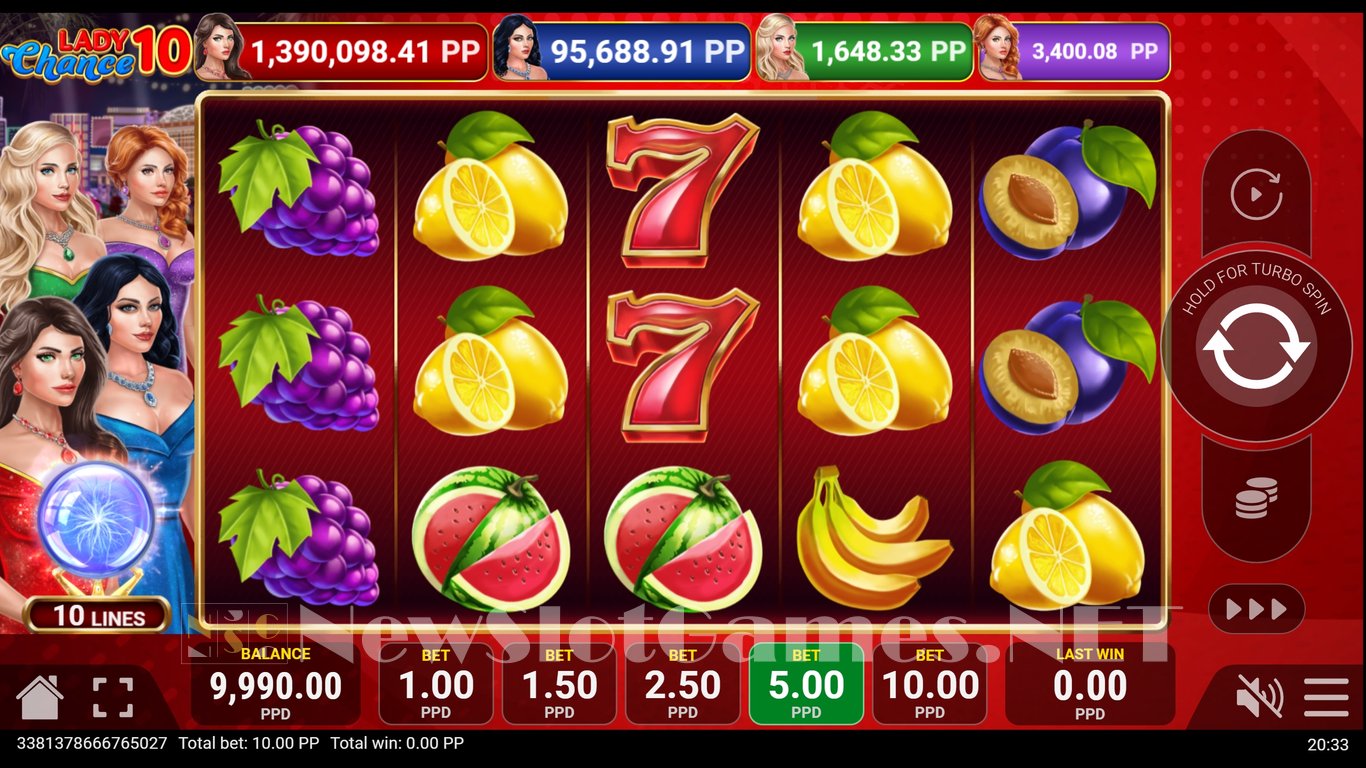 Lady Chance 10 Slot Demo Image
