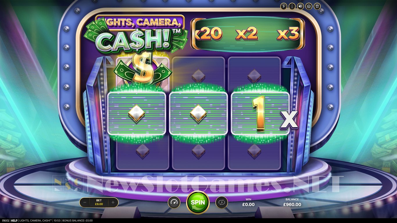 Lights, Camera, Cash! Slot Demo Image