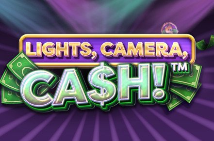 Lights, Camera, Cash! Slot Logo