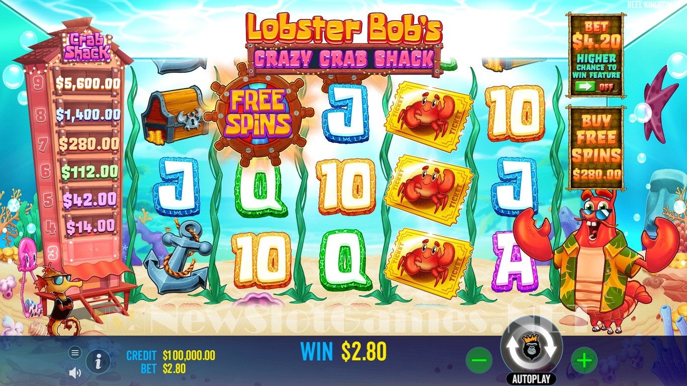 Lobster Bobs Crazy Crab Shack Slot Slot Image in Demo - pic. 2