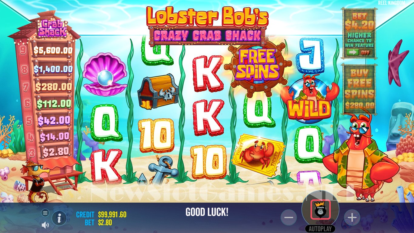 Lobster Bobs Crazy Crab Shack Slot Slot Image in Demo - pic. 3