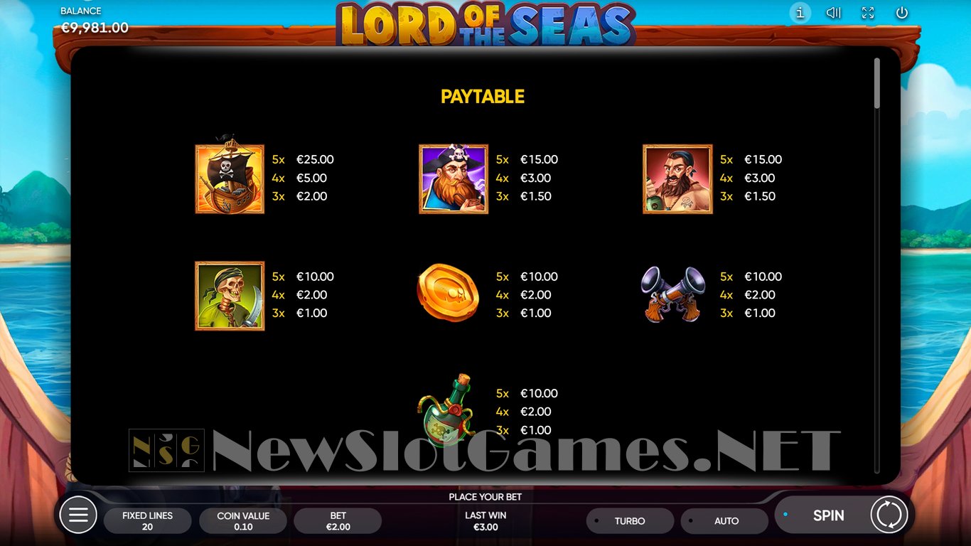 Lord of the Seas Slot Slot Image in Demo - pic. 9