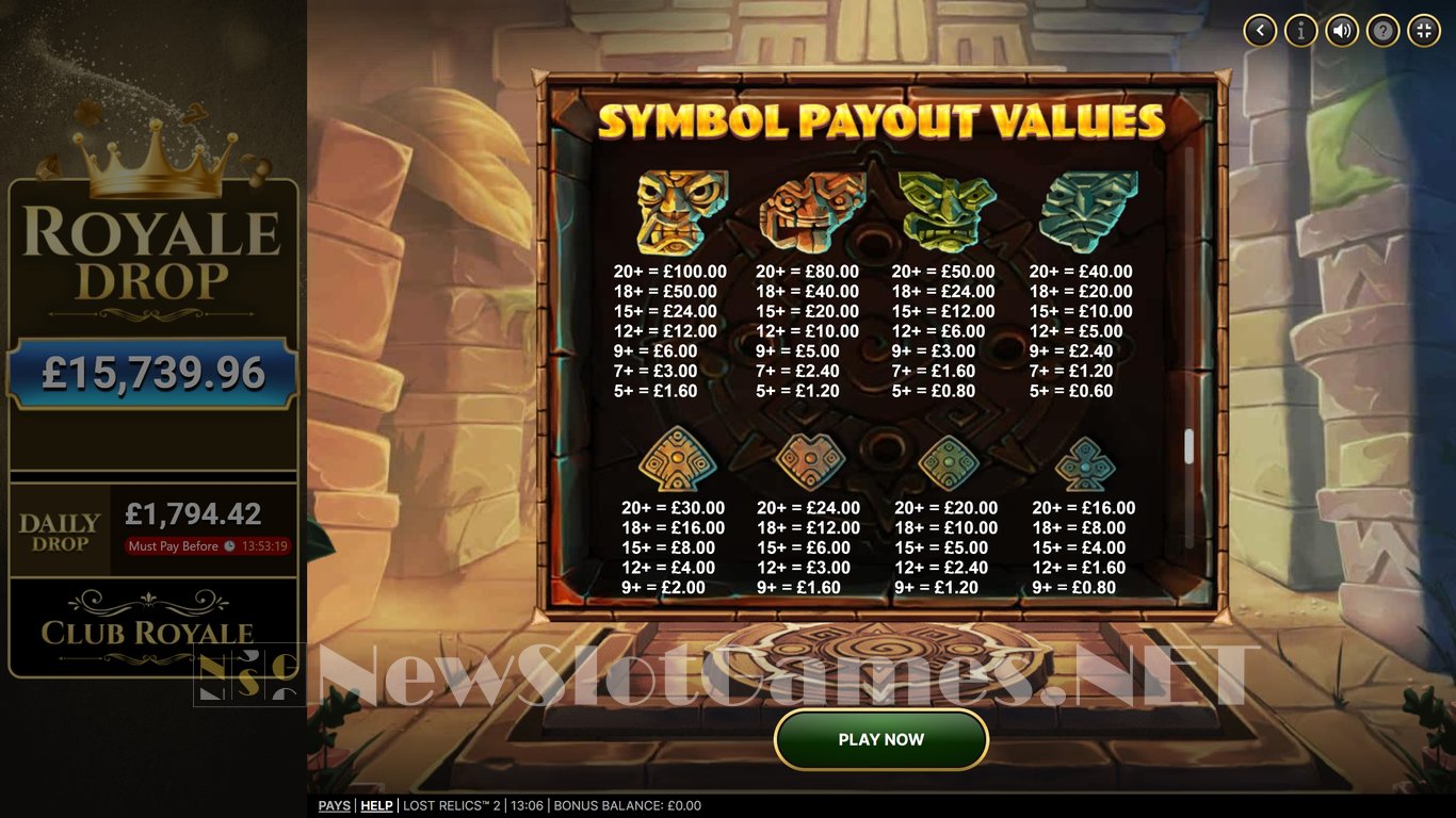 Lost Relics 2 Slot Slot Image in Demo - pic. 7