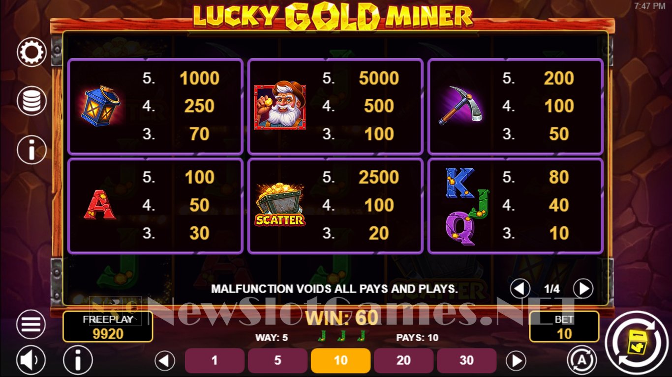 Lucky Gold Miner Slot Slot Image in Demo - pic. 8