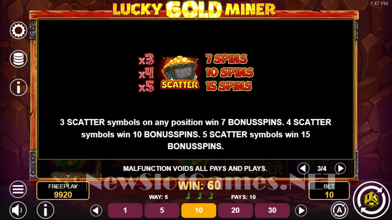 Lucky Gold Miner Slot Slot Image in Demo - pic. 9