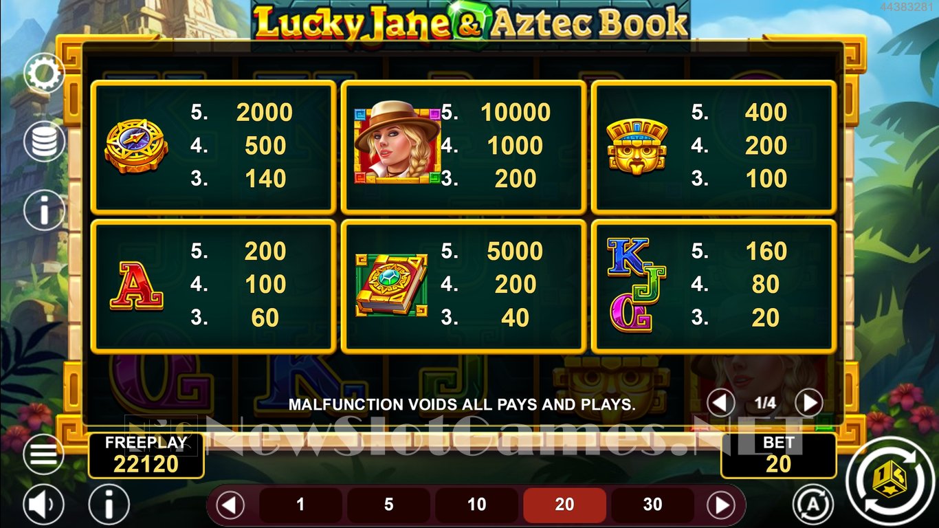 Lucky Jane and Aztec Book Slot Slot Image in Demo - pic. 10