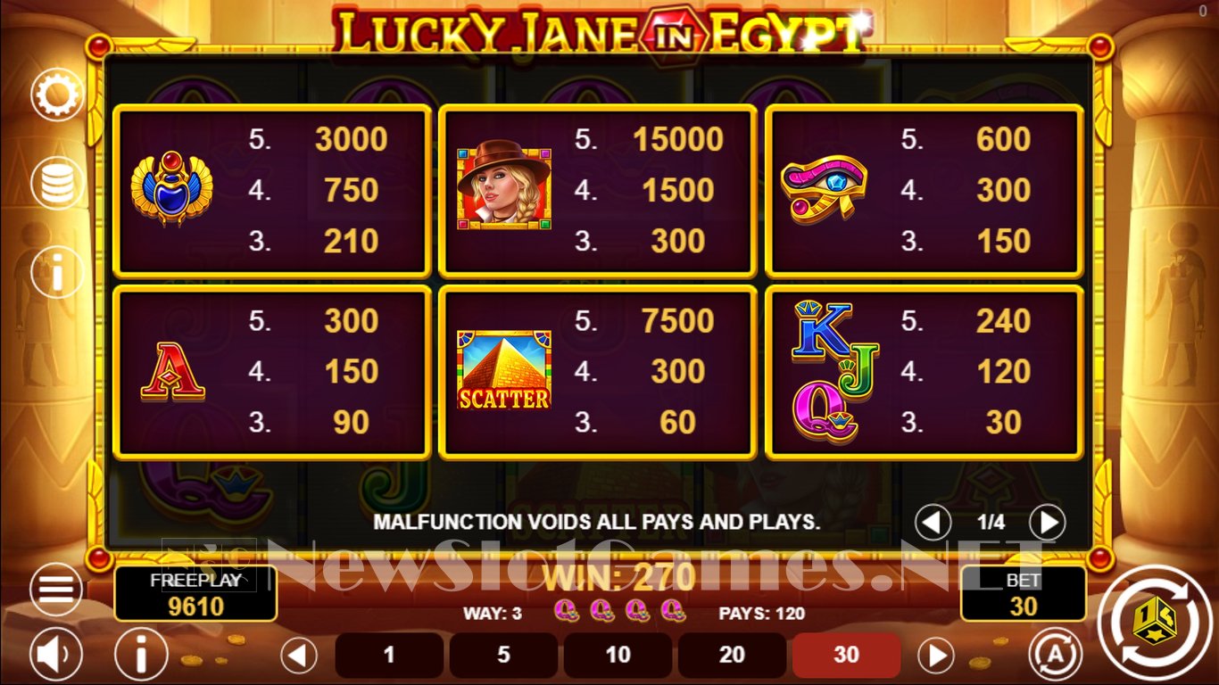 Lucky Jane in Egypt Slot Slot Image in Demo - pic. 7