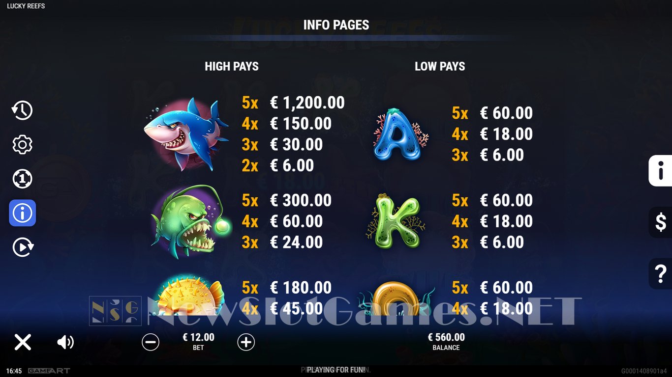 Lucky Reefs Slot Slot Image in Demo - pic. 10