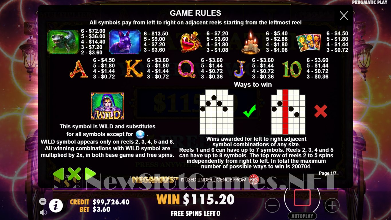 Madame Mystique Megaways Slot Slot Image in Demo - pic. 15