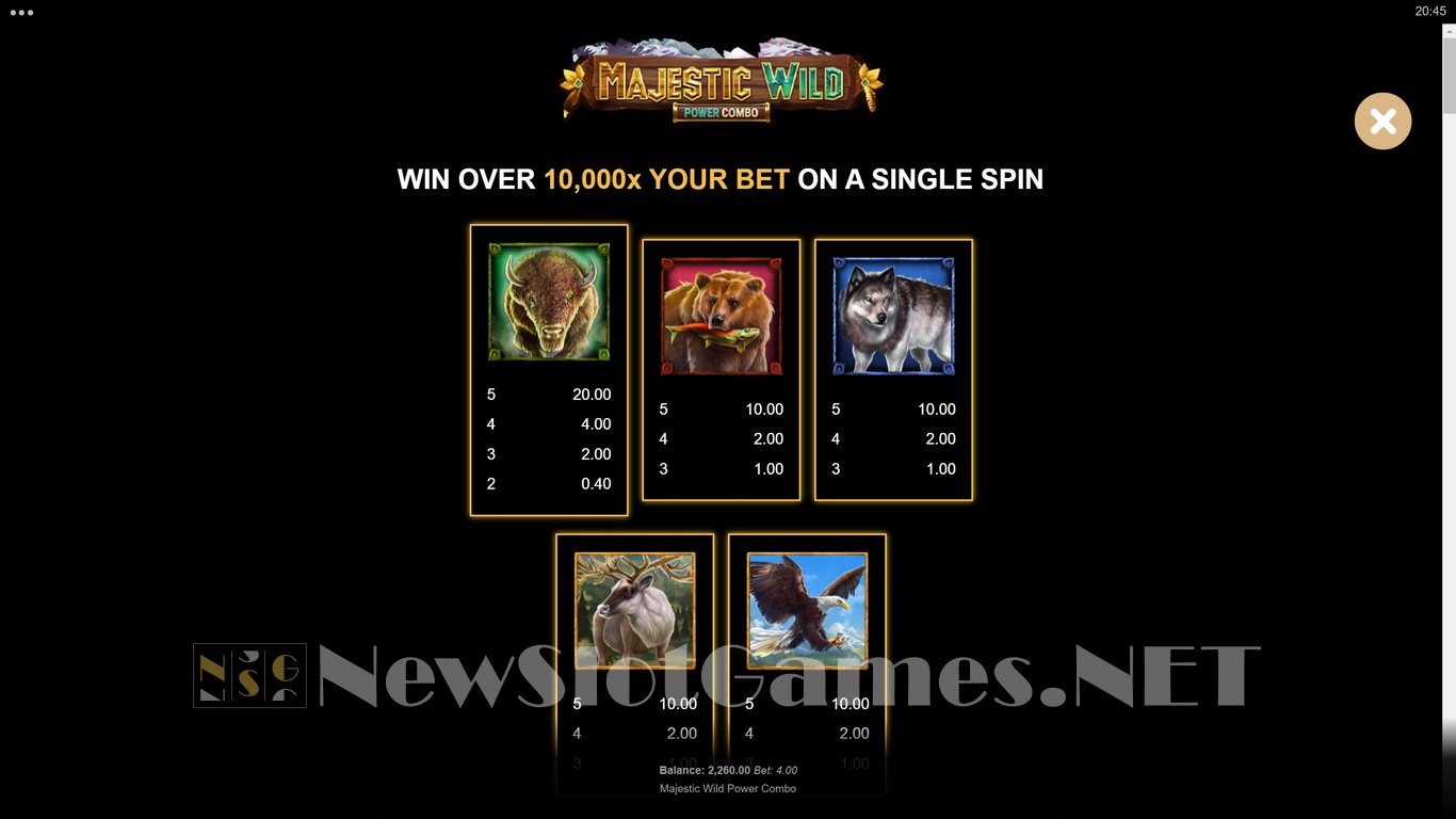 Majestic Wilds Power Combo Slot Slot Image in Demo - pic. 10