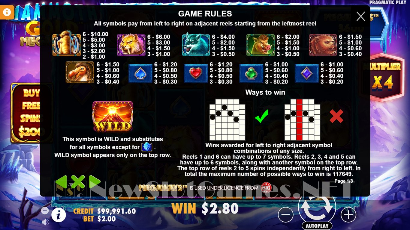 Mammoth Gold Megaways Slot Slot Image in Demo - pic. 4