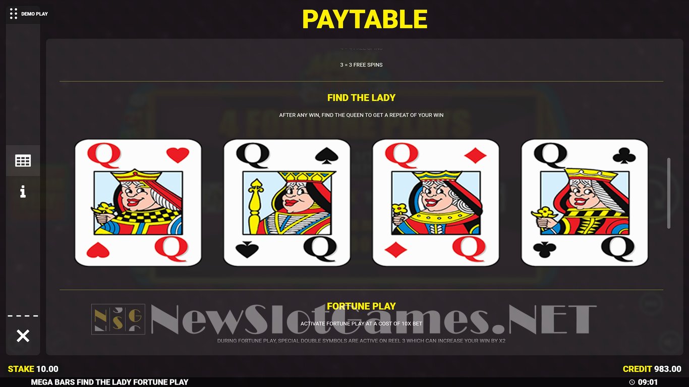 Mega Bars Find The Lady Slot Slot Image in Demo - pic. 12