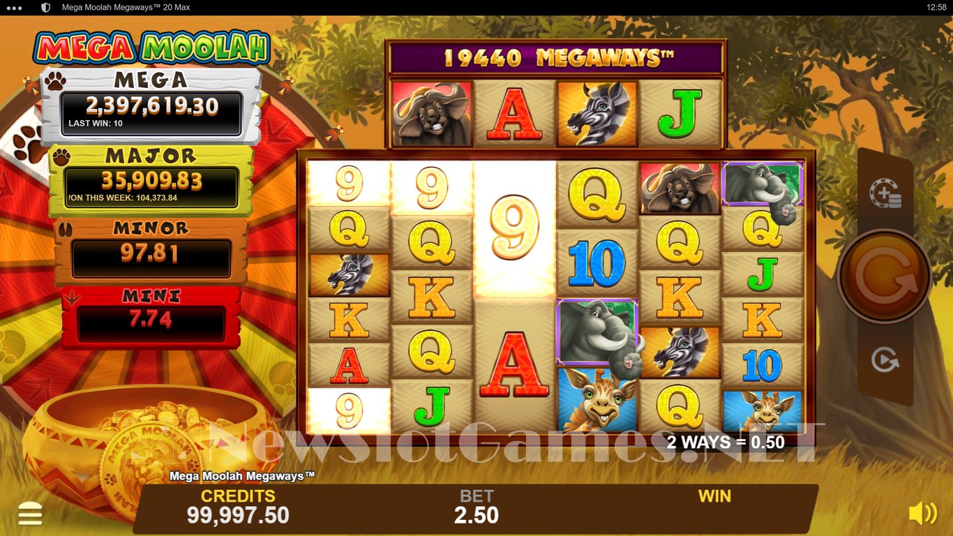 Mega Moolah Megaways Slot Demo Image