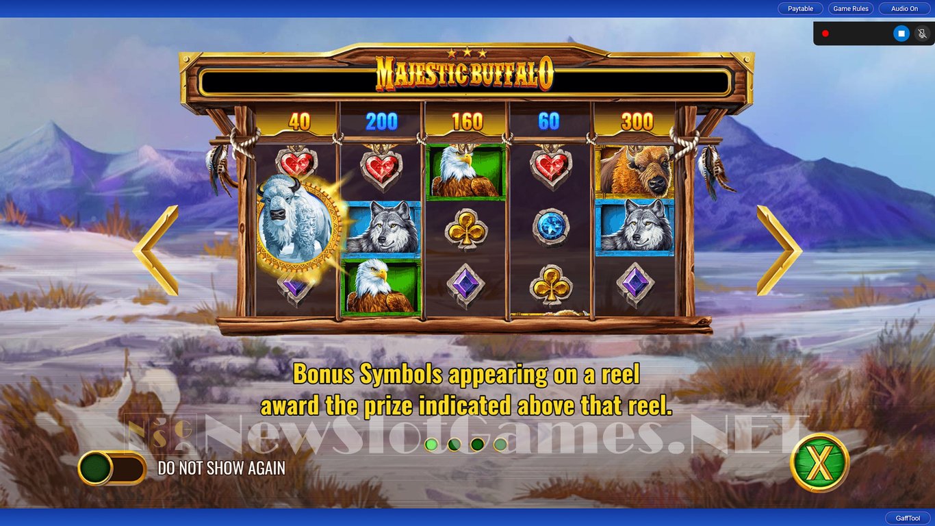 MegaJackpots Majestic Buffalo Slot Demo Image