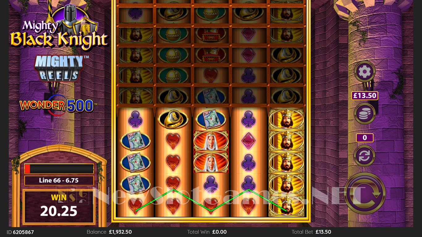 Mighty Black Knight Wonder 500 Slot Slot Image in Demo - pic. 4
