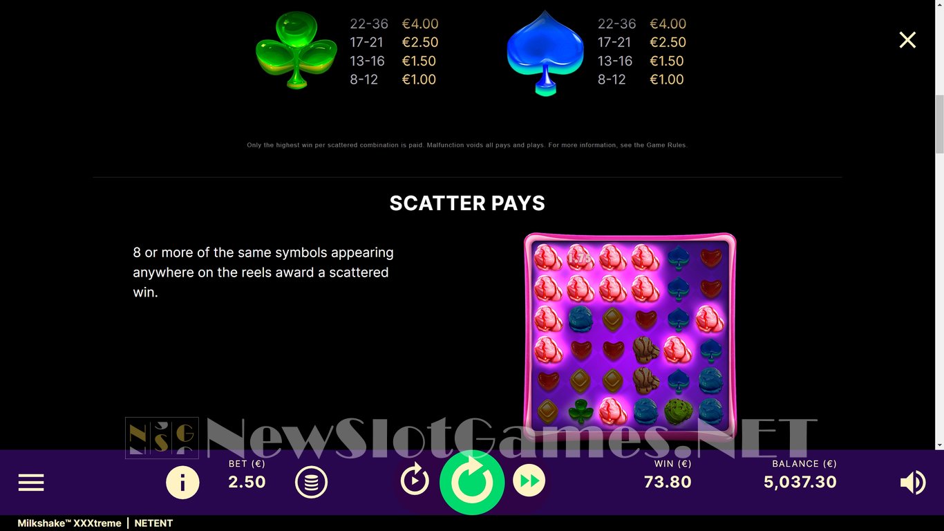 Milkshake XXXtreme Slot Slot Image in Demo - pic. 11