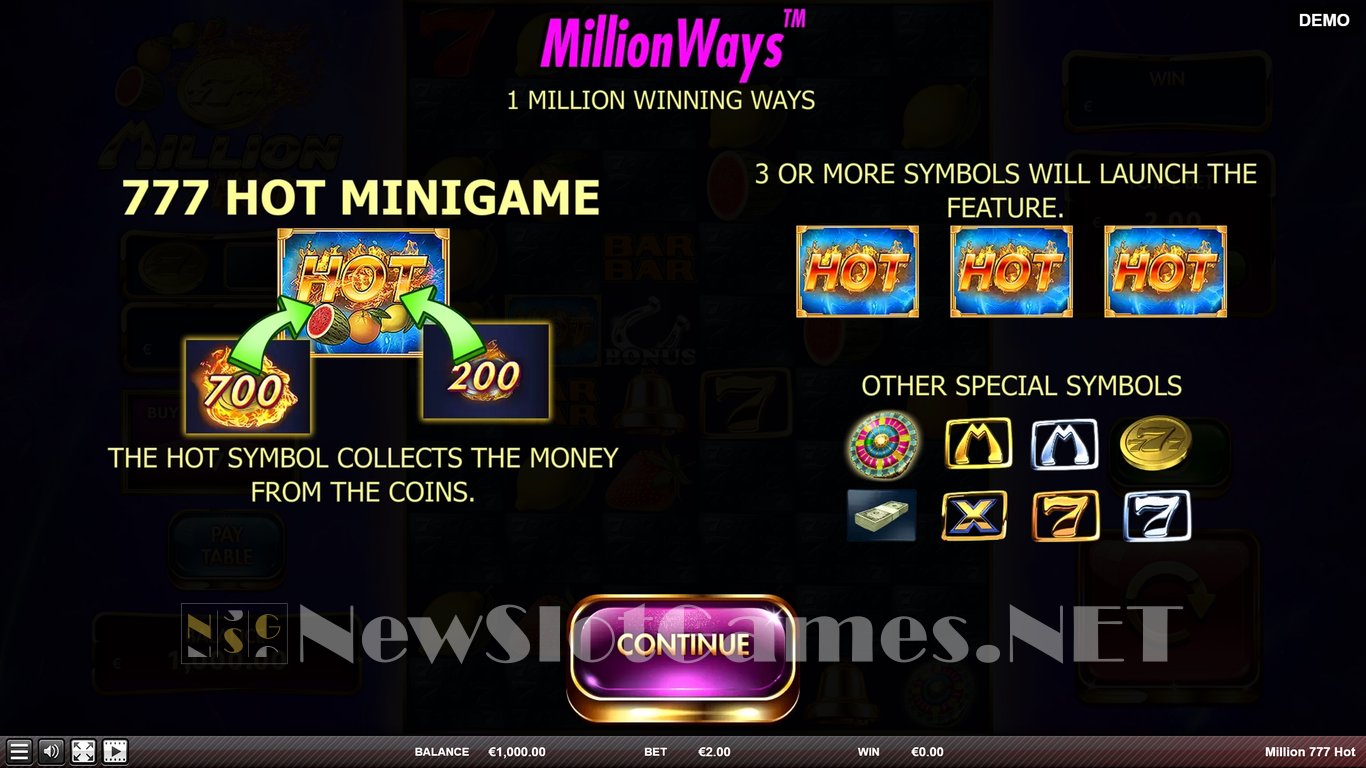 Million 777 Hot Slot Demo Image