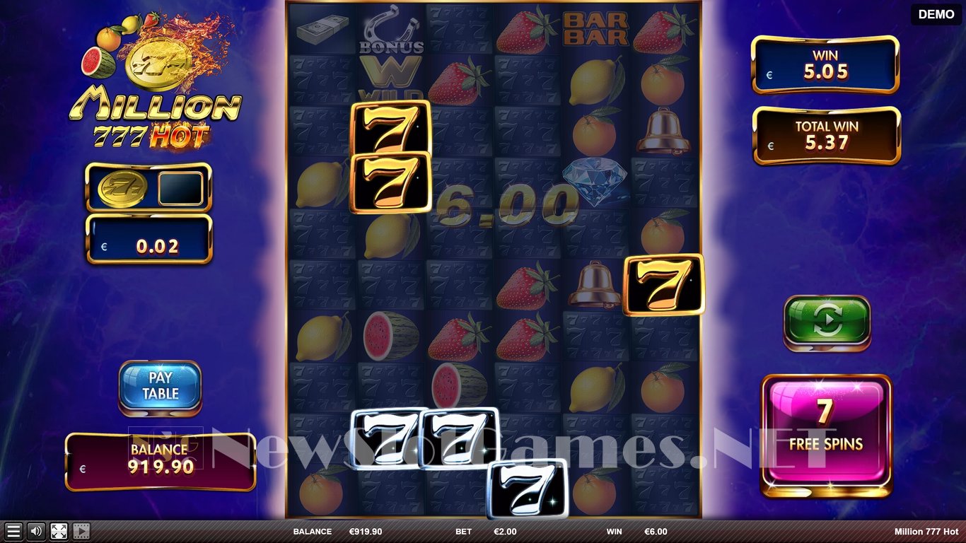 Million 777 Hot Slot Slot Image in Demo - pic. 7
