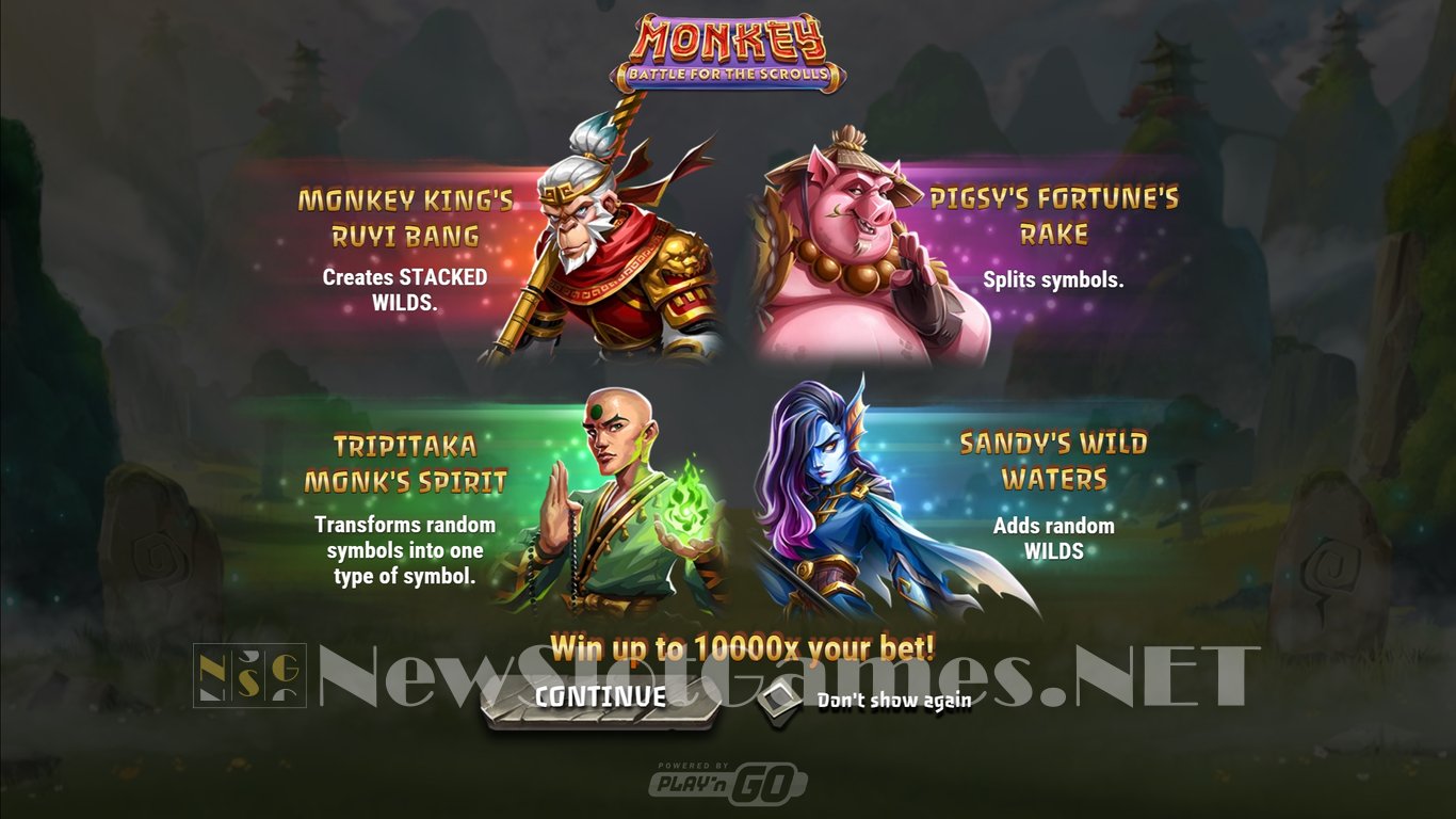 Monkey Battle for the Scrolls Slot Demo Image