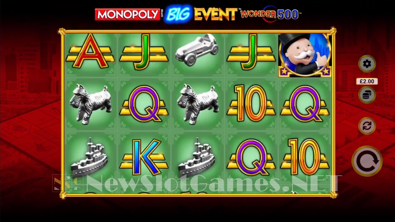Monopoly Big Event Wonder 500 Slot Demo Image