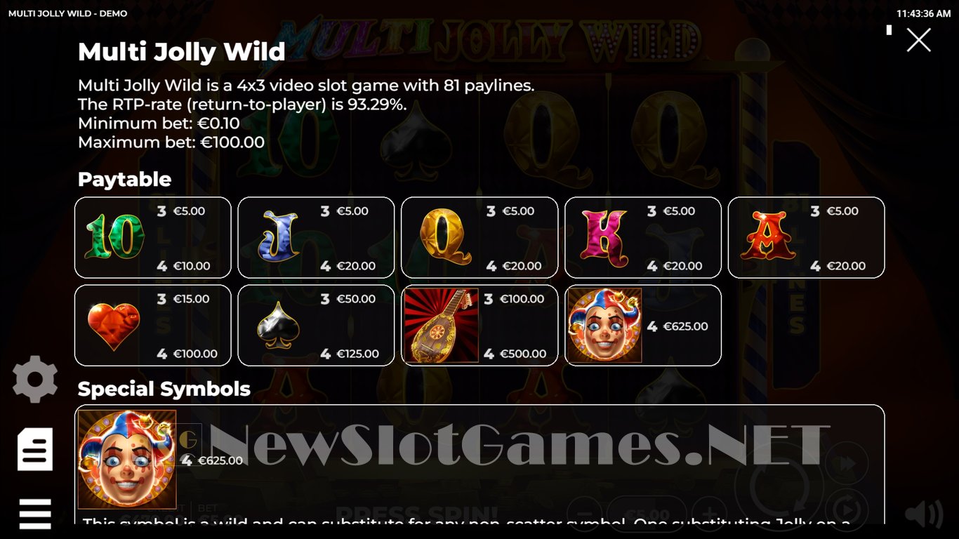 Multi Jolly Wild Slot Slot Image in Demo - pic. 7