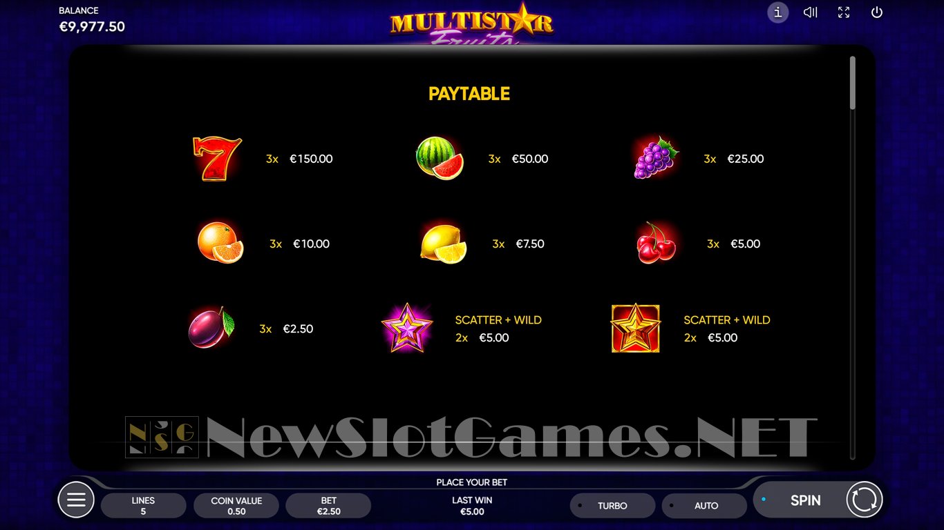 Multistar Fruits Slot Slot Image in Demo - pic. 6