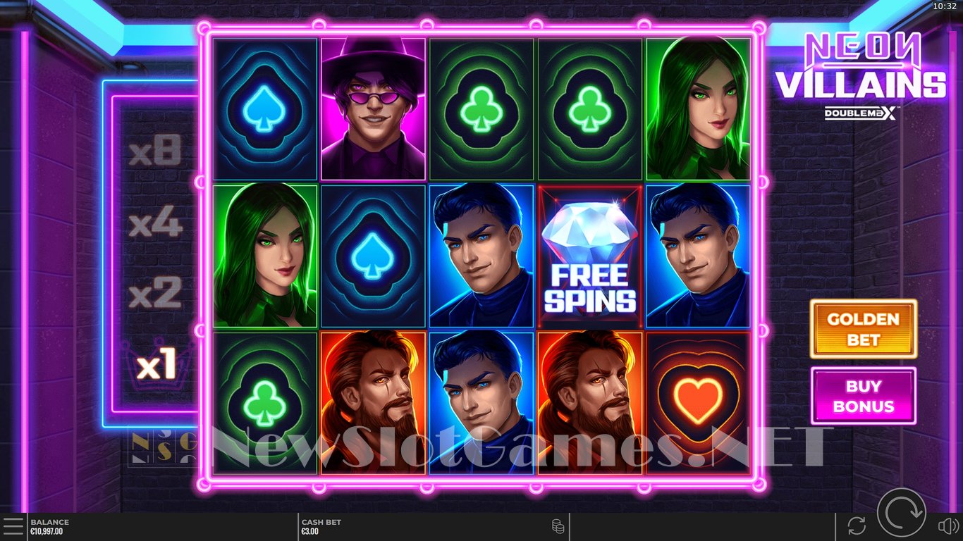 Neon Villains Slot Demo Image
