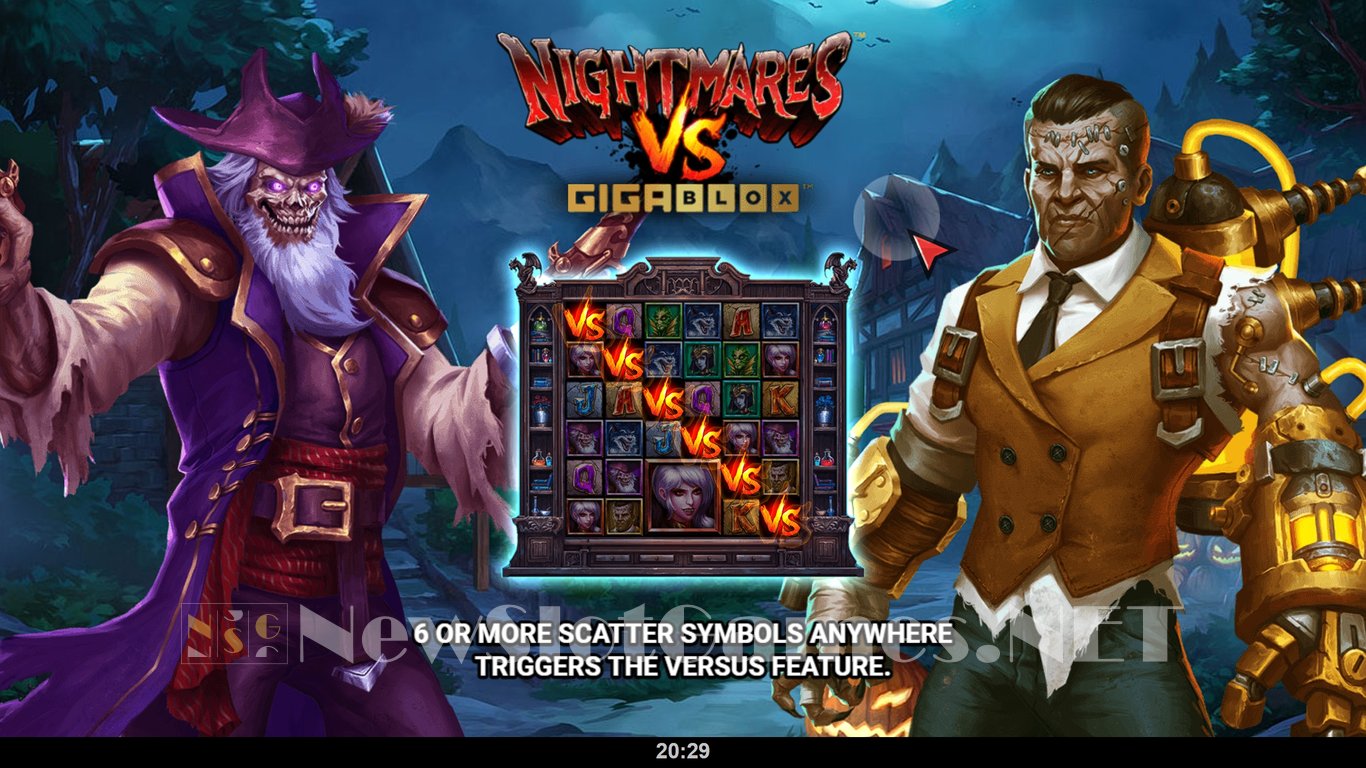 Nightmares VS GigaBlox Slot Demo Image