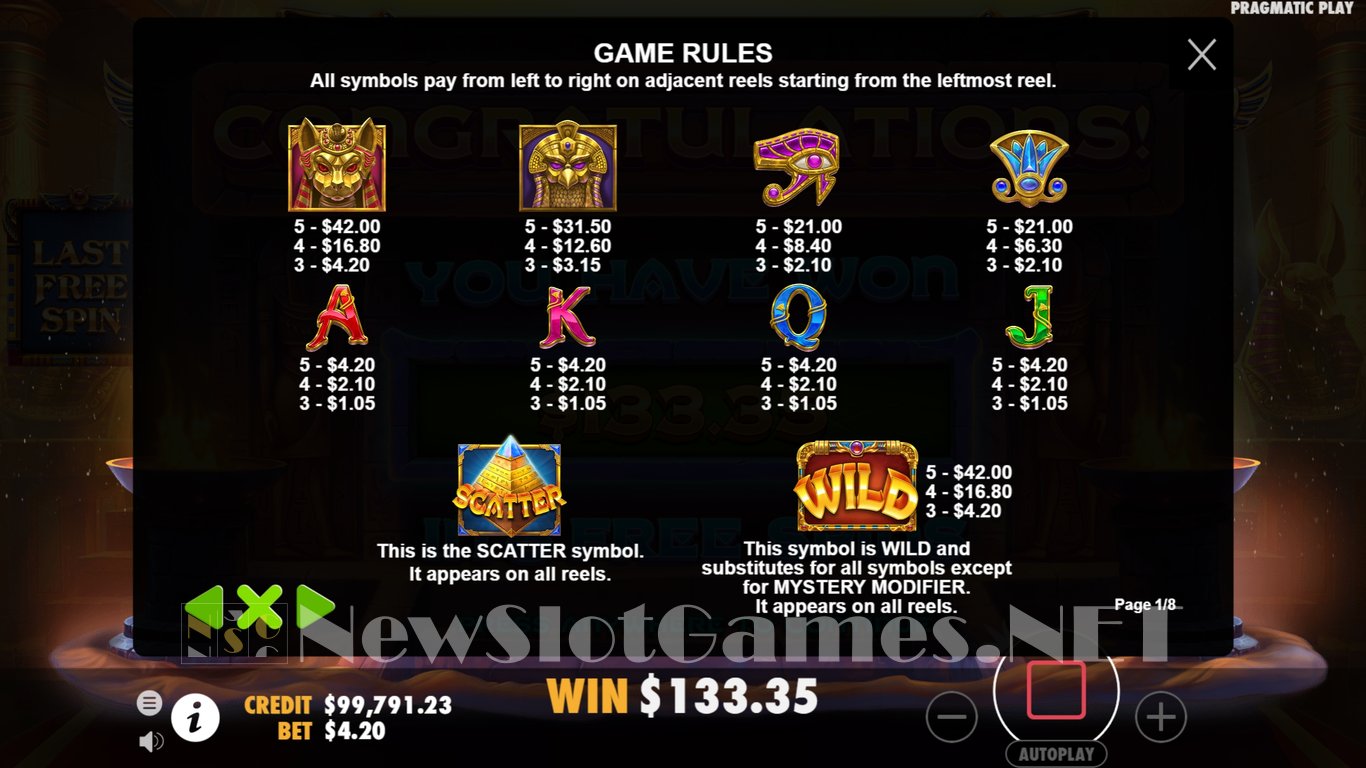 Nile Fortune Slot Slot Image in Demo - pic. 13