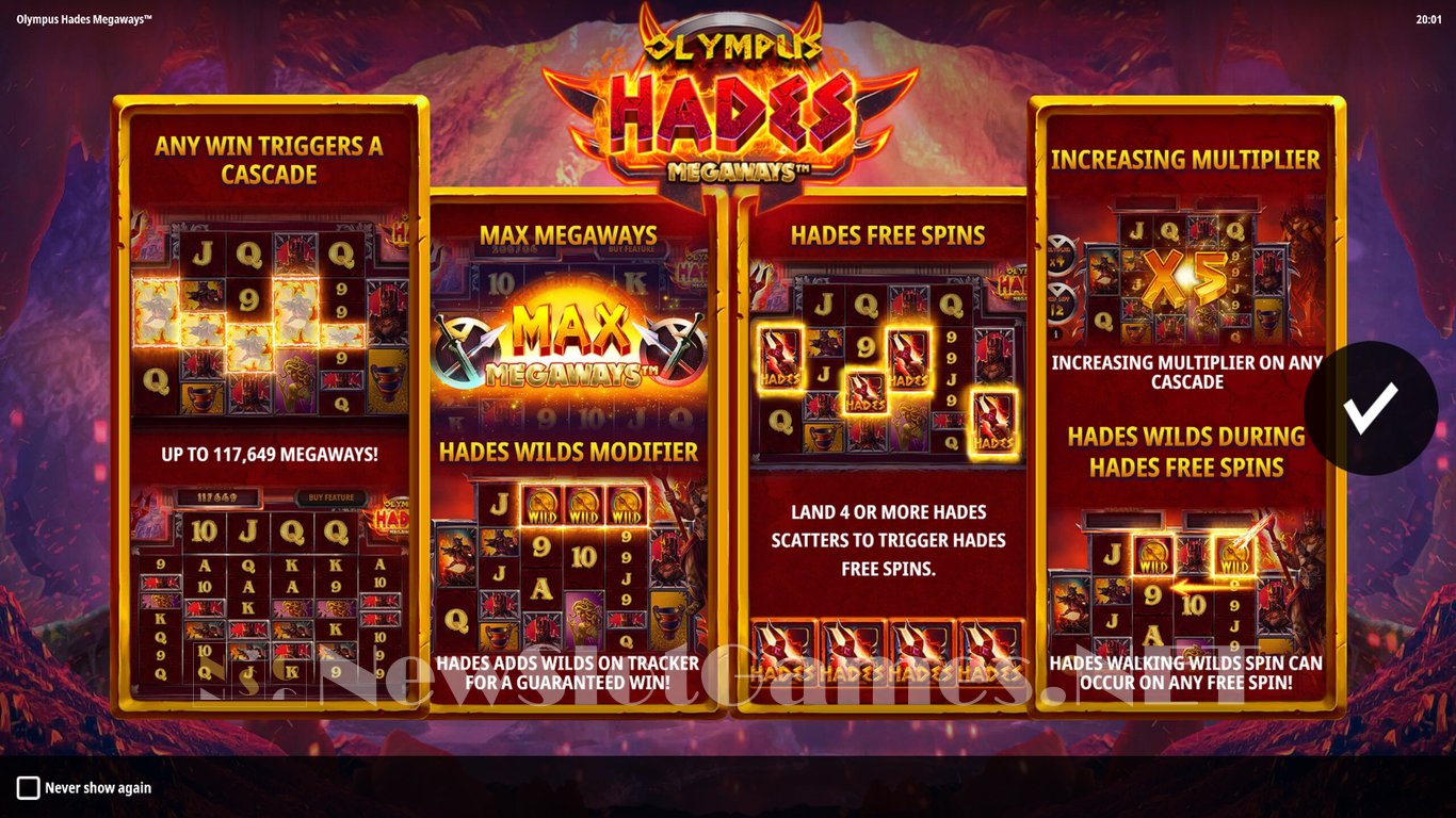 Olympus Hades Megaways Slot Demo Image