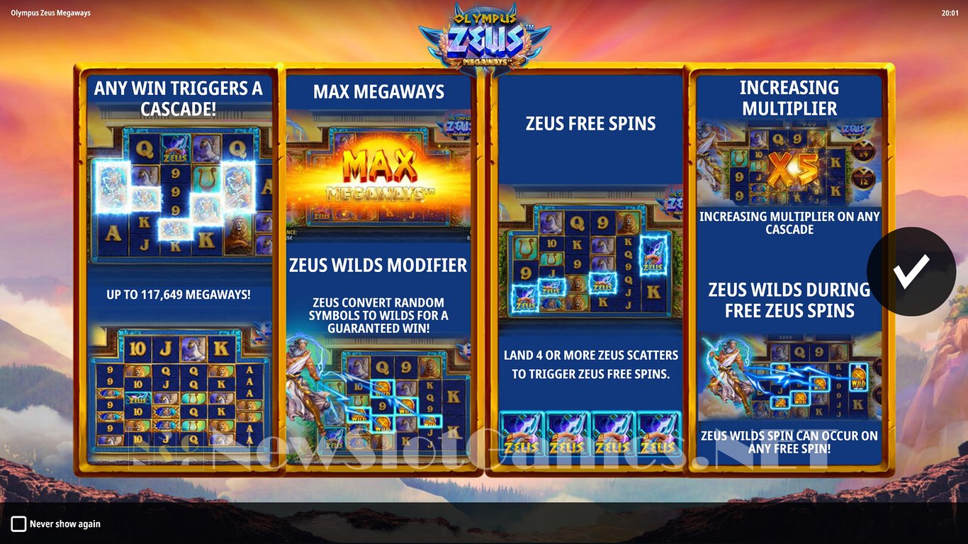 Olympus Zeus Megaways Slot Demo Image