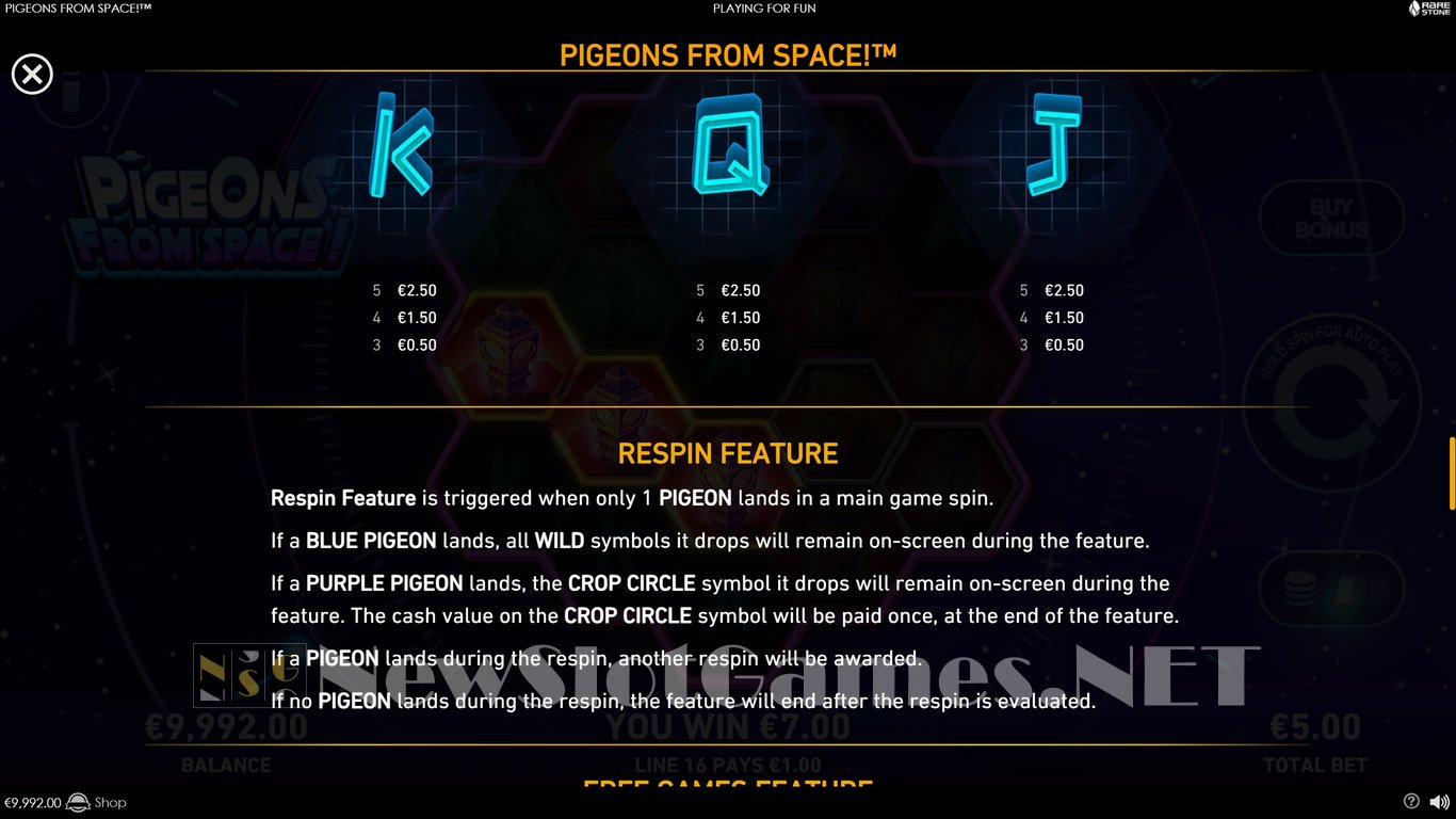 Pigeons From Space Slot Slot Image in Demo - pic. 8