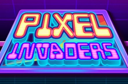 Pixel Invaders Slot Logo