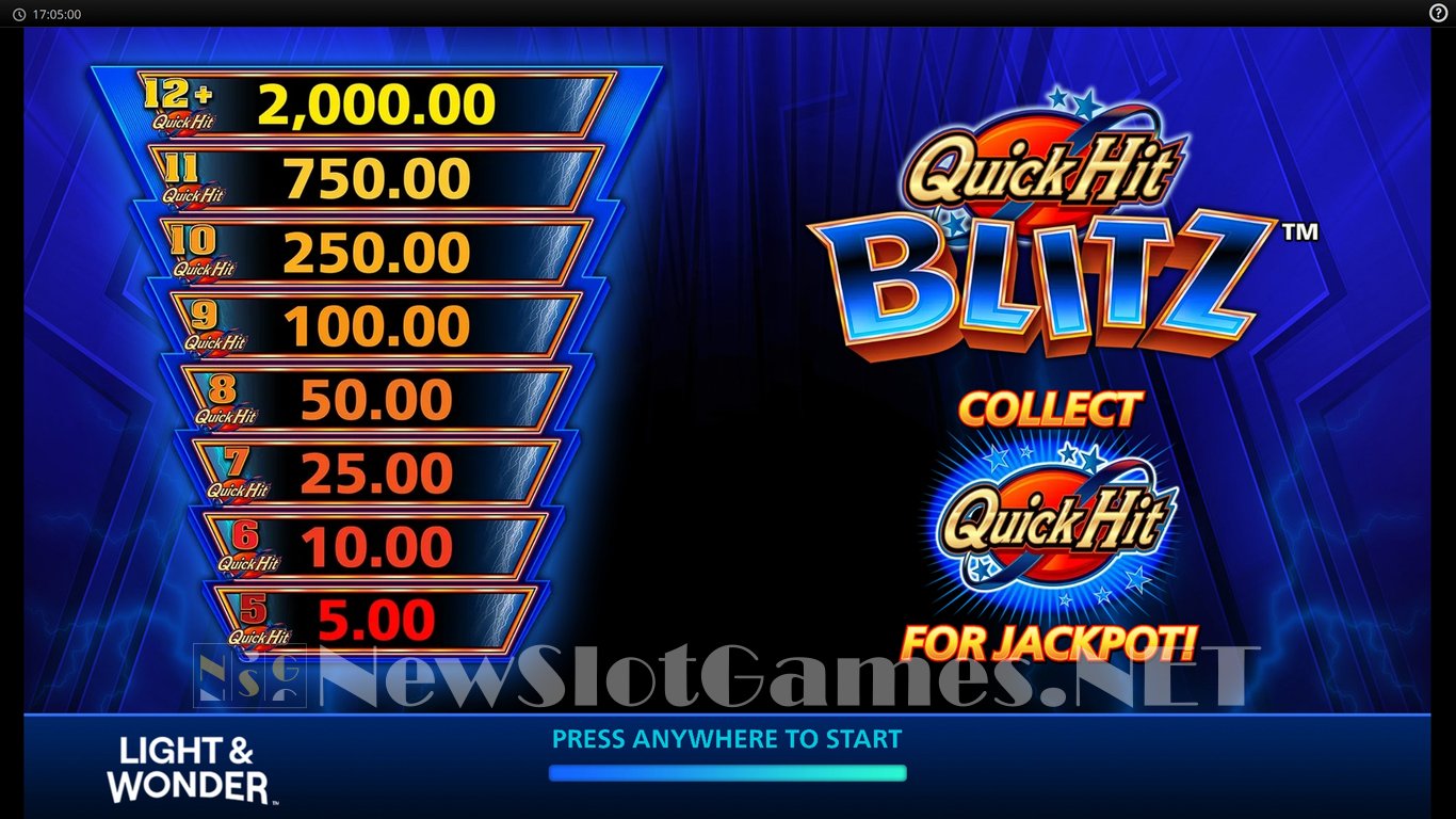 Quick Hit Blitz Blue Slot Demo Image