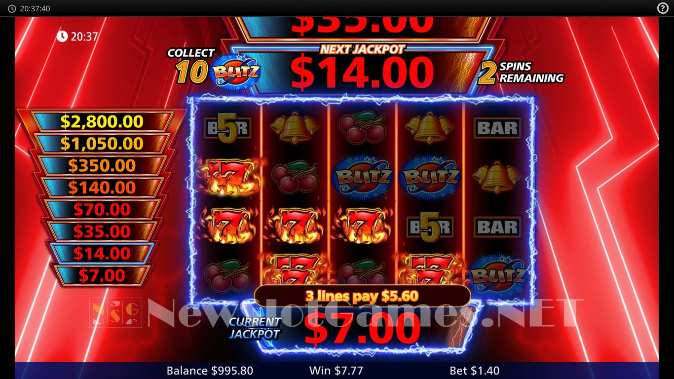 Quick Hit Blitz Red Slot Slot Image in Demo - pic. 11