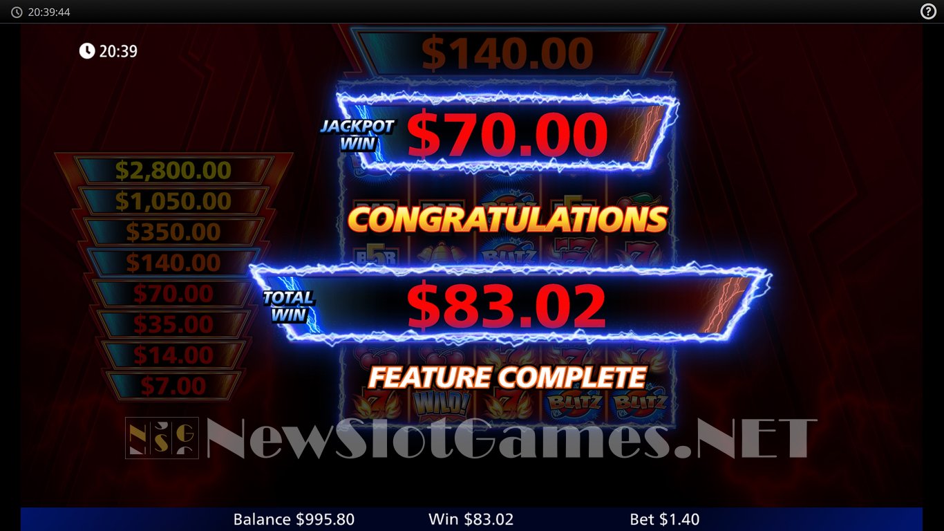 Quick Hit Blitz Red Slot Slot Image in Demo - pic. 15