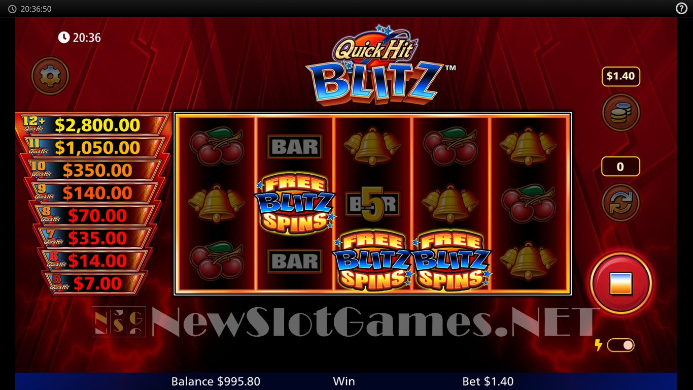 Quick Hit Blitz Red Slot Slot Image in Demo - pic. 5