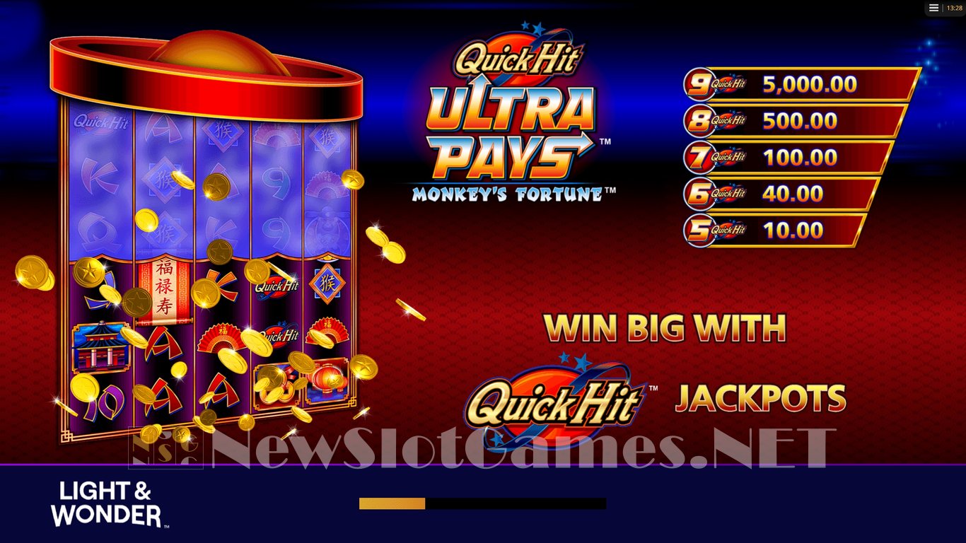 Quick Hit Ultra Pays Monkeys Fortune Slot Demo Image