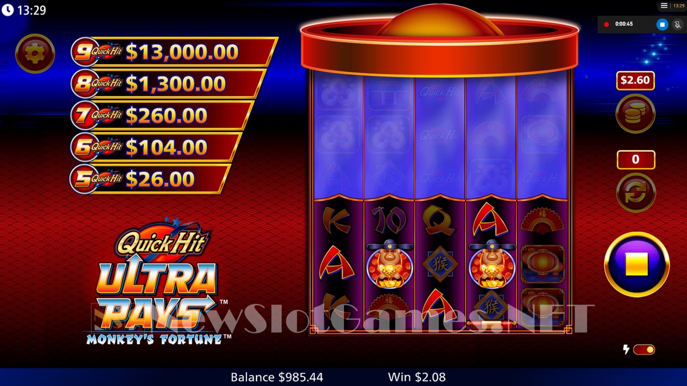 Quick Hit Ultra Pays Monkeys Fortune Slot Slot Image in Demo - pic. 5