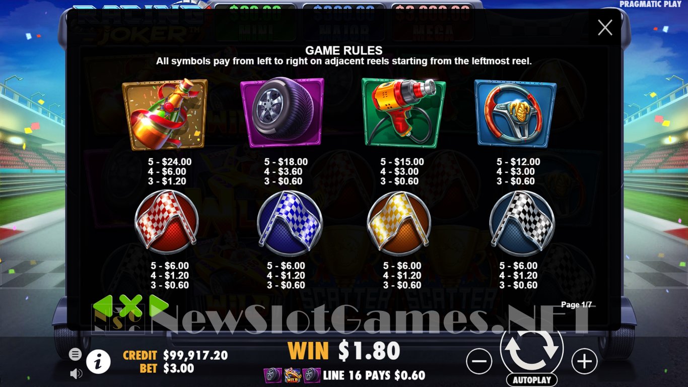 Racing Joker Slot Slot Image in Demo - pic. 11
