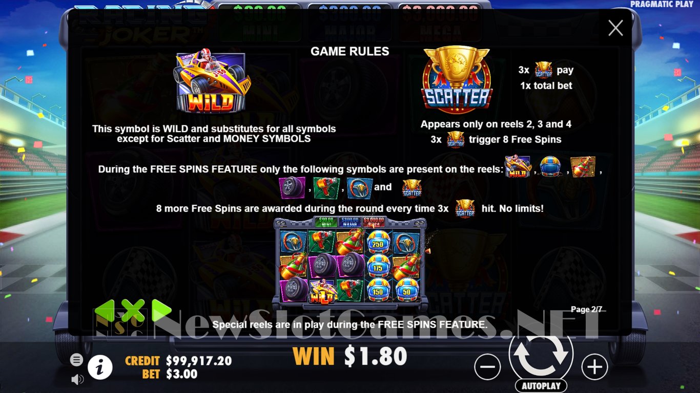 Racing Joker Slot Slot Image in Demo - pic. 12