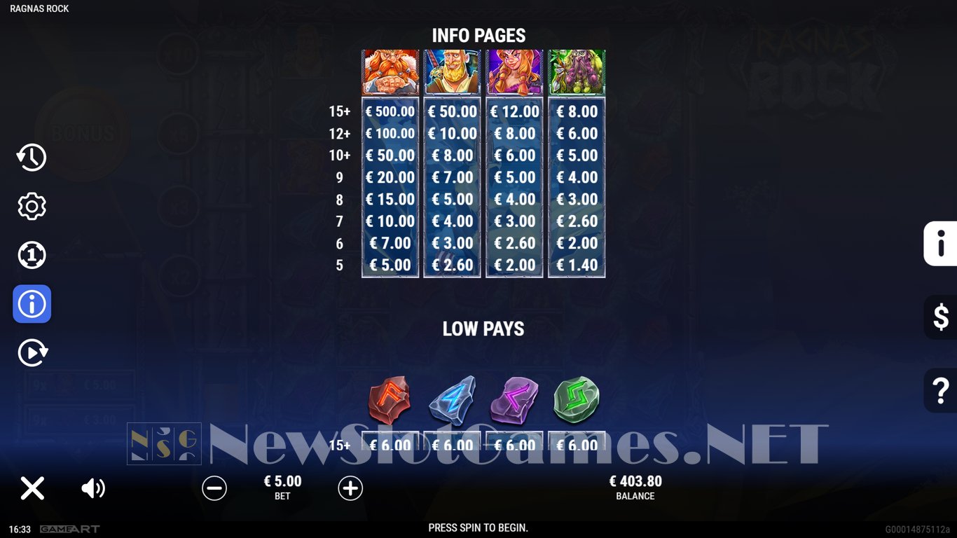 Ragnas Rock Slot Slot Image in Demo - pic. 9