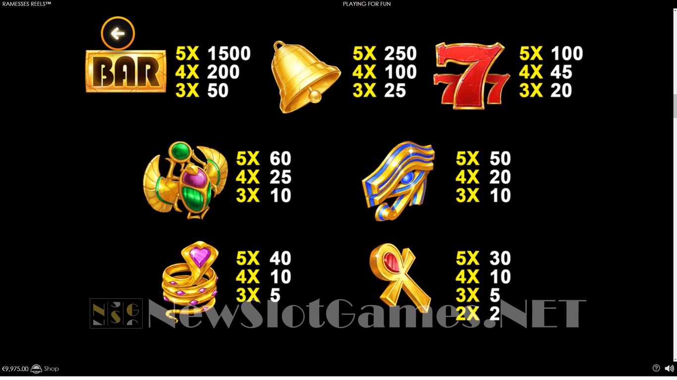 Ramesses Reels Slot Slot Image in Demo - pic. 5