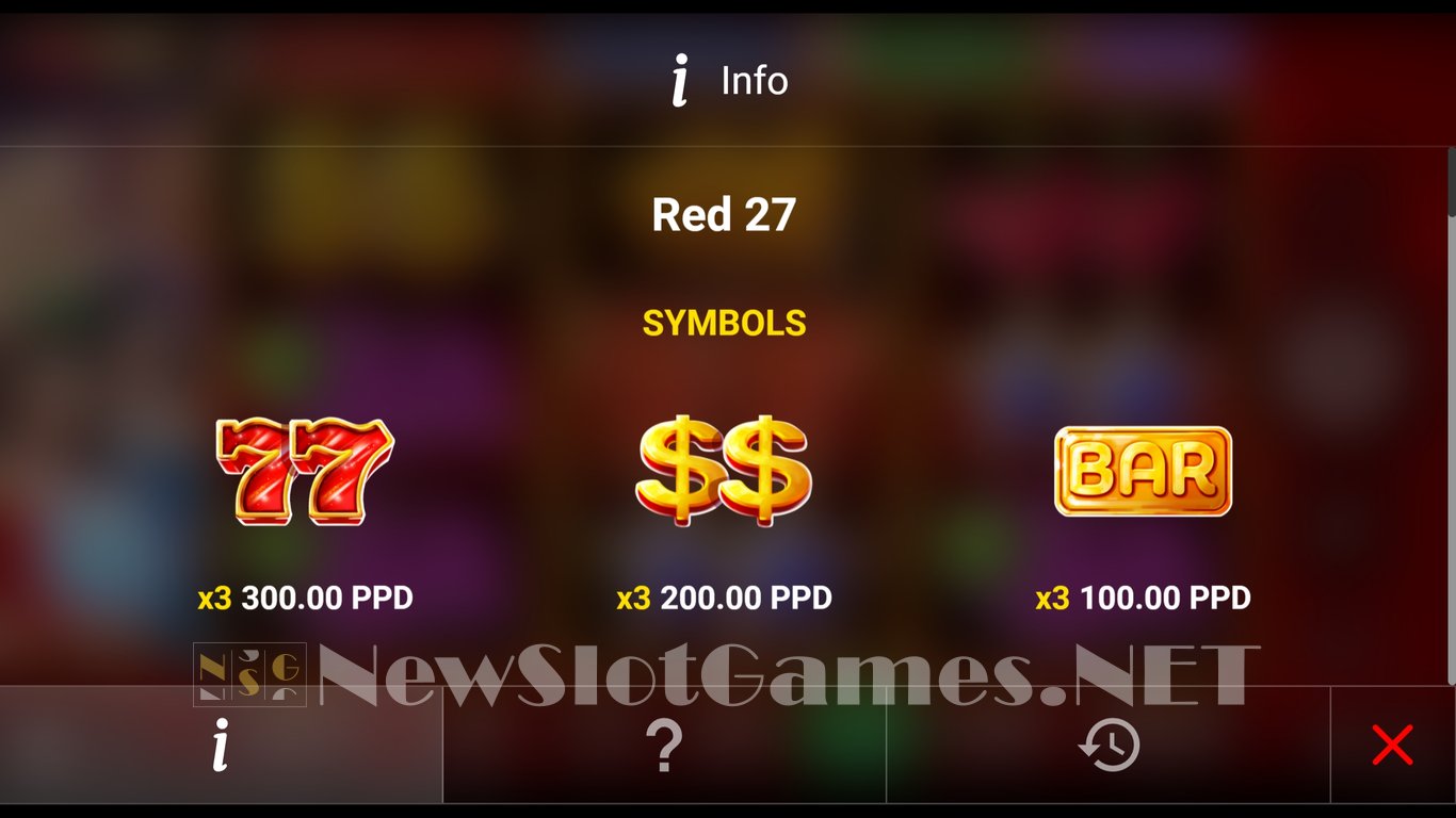 Red 27 Slot Slot Image in Demo - pic. 7