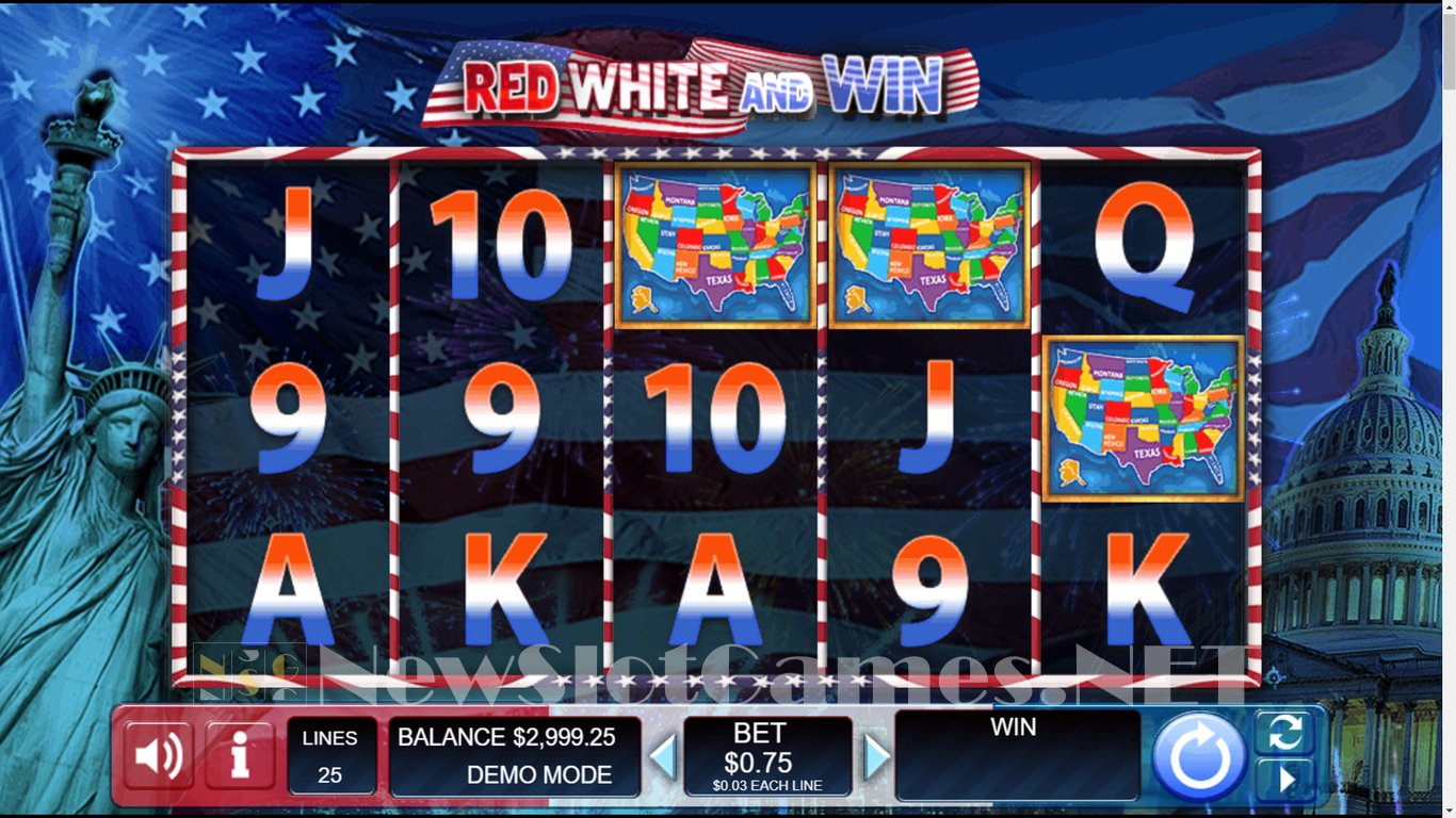 Red White and Win Slot Demo Image