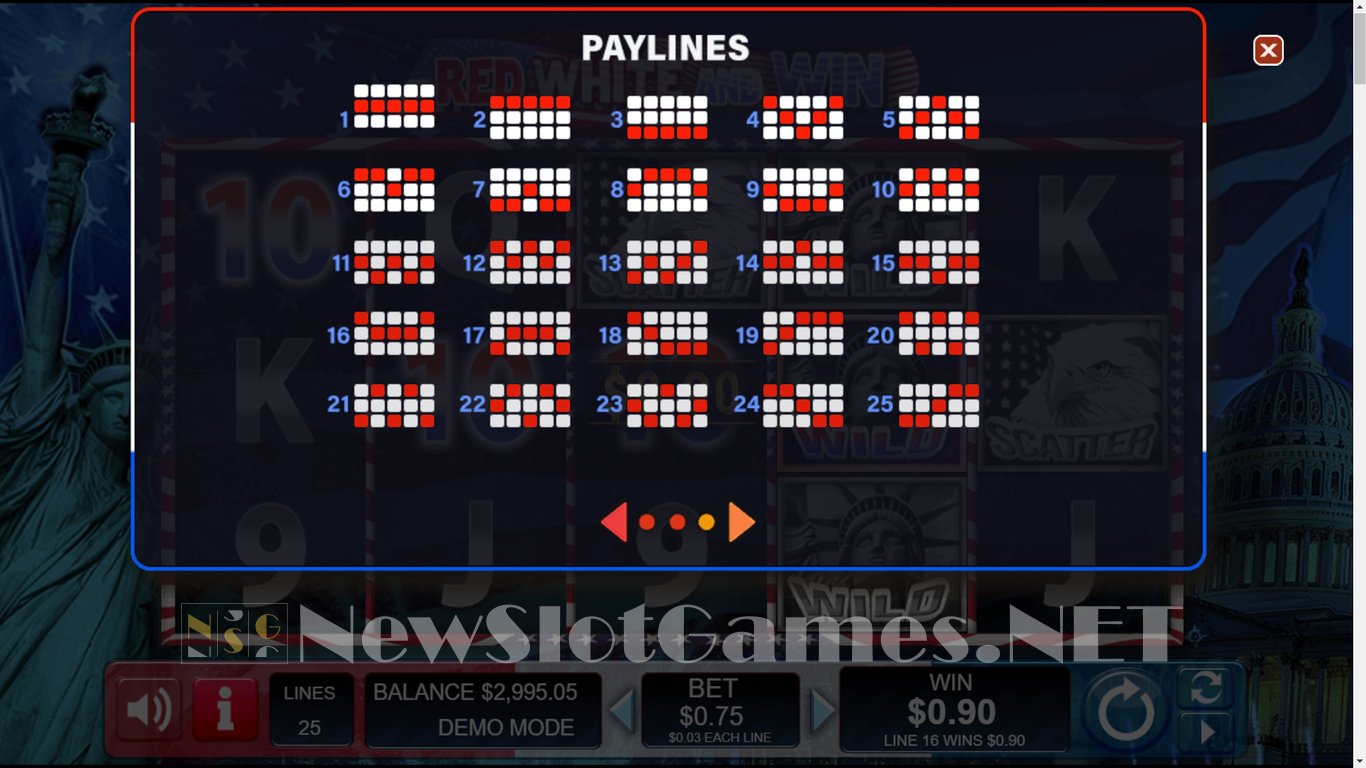 Red White and Win Slot Slot Image in Demo - pic. 7