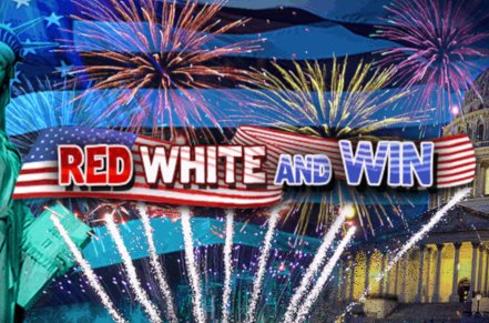 Red White and Win Slot Logo